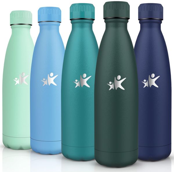 Trinkflasche Edelstahl - 750ml - Thermosflasche, BPA-Frei, Trinkflasche Sport - Auslaufsicher Wasserflasche, Water Bottle Kohlensäure Geeignet, Thermoskanne für Fitness, Gym, Fahrrad