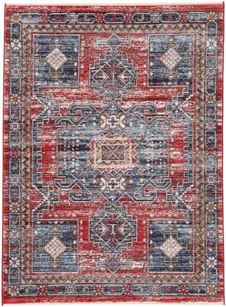 carpetfine Teppich Phoenix, rechteckig, Höhe: 6 mm, Vintage Orient Look, mit Fransen, Wohnzimmer