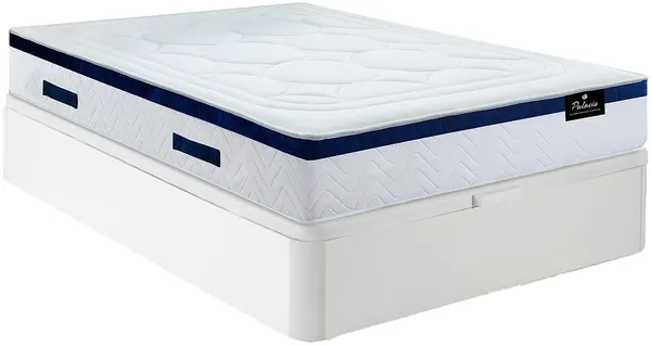 Vente-unique - MARQUIS Mattress and bed base set Stoff Weiß - B 160 cm x H 30 cm x L 200 cm