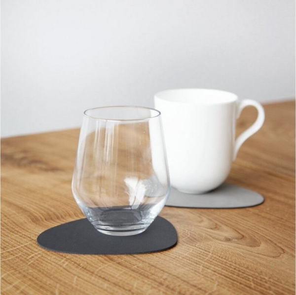 LIND DNA Glasuntersetzer Glasuntersetzer Curve wendbar anthrazit/hellgrau 9