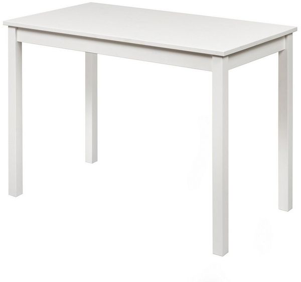hagge home Skandinavisch Holz Schreibtisch Esstisch Schminktisch Computertisch Küchentisch Konsolentisch PC Tisch Homeoffice Esszimmertisch Wohnzimmertisch Arbeitszimmertisch 110x60 cm Höhe 75 cm, Weiß