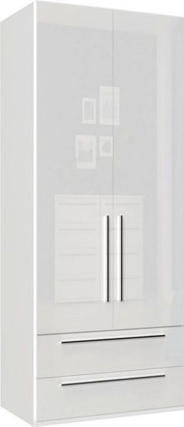 OTTO home Kleiderschrank Piano, UV lackiert, hochglänzend in beige oder weiß, FSC-zertifiziert (Made in Europe) in vielen Breiten, Höhe 224cm, mit Soft-Close Funktion, 2 Schubladen