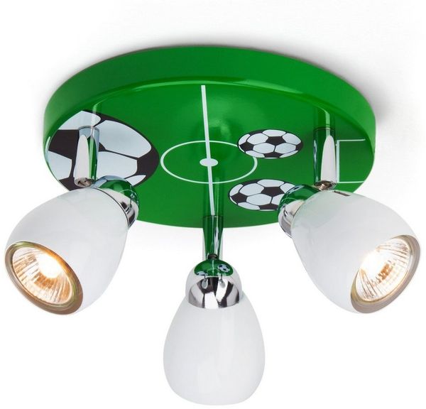 Brilliant Leuchten No. G56234-74 LED Spotrondell Soccer 3-flg GU10 grün weiß