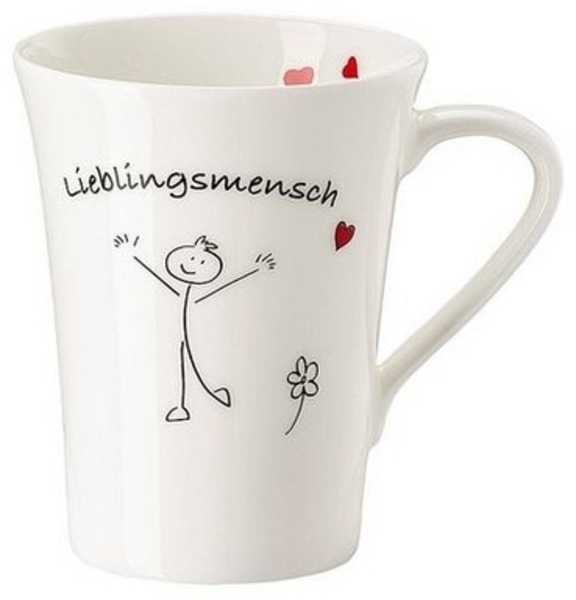 Hutschenreuther My Mug Collection Becher mit Henkel, Bone China, Wort-Lieblingsmensch, 400 ml, 02048-727337-15505