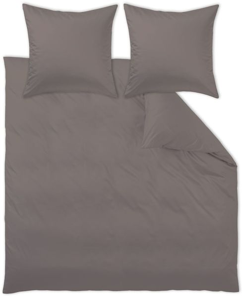 Uni-Mako-Satin - Curt Bauer Uni 155x220 + 80x80 cm-3847 stein Bild 3
