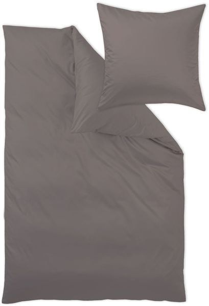 Uni-Mako-Satin - Curt Bauer Uni 155x220 + 80x80 cm-3847 stein Bild 2