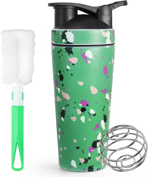 Edelstahl Protein Shaker 750ml Thermoflasche BlenderBall Shaker Bottle Shake