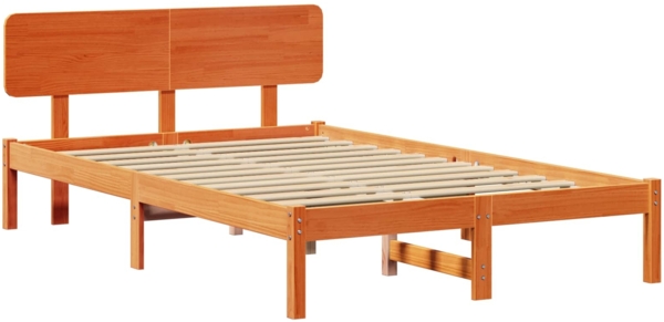 vidaXL Bettrahmen Wachsbraun 120 x 200 cm Massives Kiefernholz 872109