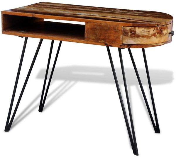 Tisch, Eisenbeinen/ Altholz, 97 x 45 x 76 cm
