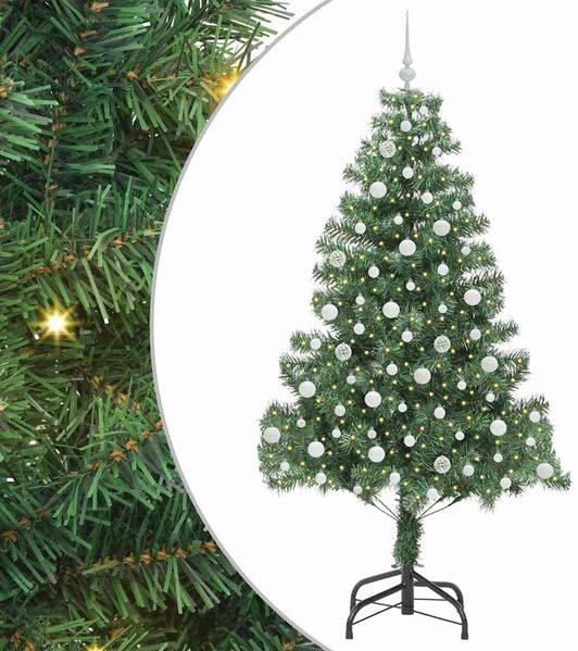 vidaXL Weihnachtsbaum mit 300 LEDs mit Ständer Grün 210 cm PVC 3396392 Bild 2