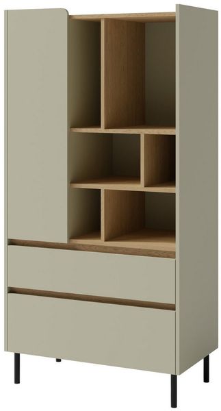 Beautysofa Bücherregal LICO mit 2 Schubalden und 1 Tür