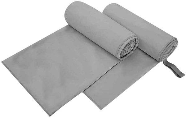 vidaXL Sporthandtücher 2 pcs Dunkelgrau 200 x 100 cm 42011466