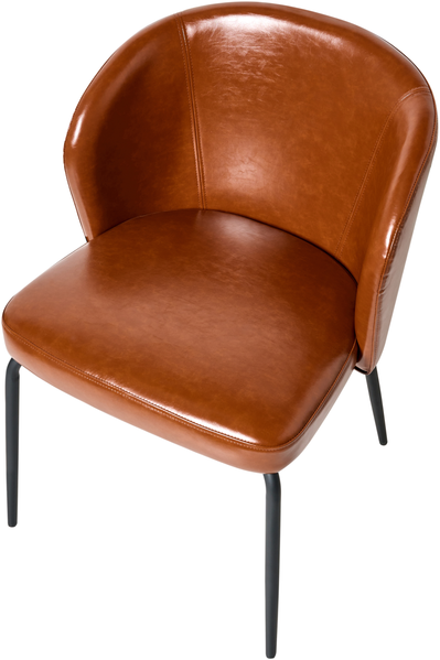 Esszimmerstuhl 2er Set ZANA Kunstleder Goldbraun Bild 7