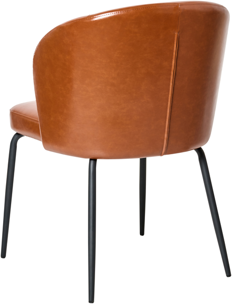 Esszimmerstuhl 2er Set ZANA Kunstleder Goldbraun Bild 6