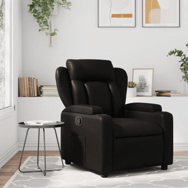 vidaXL Relaxsessel Schwarz Kunstleder 372427