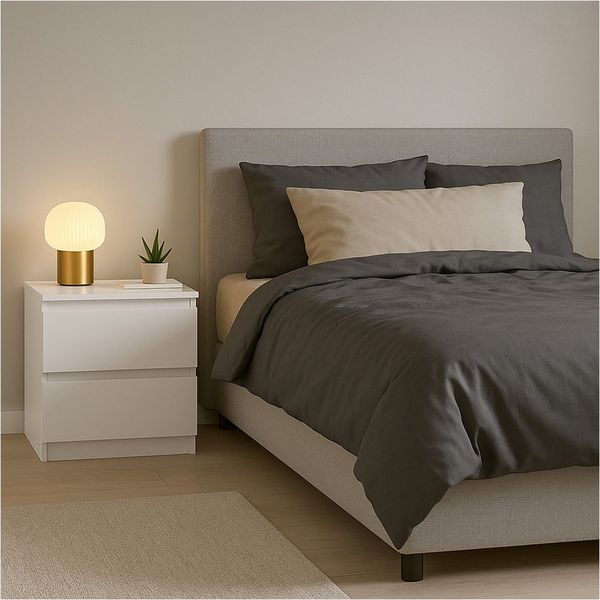 HTI-Living Nachtkommode Nachtkommode 2er Set Weiß (Set, 2 St, 2 Nachtkommoden), Nachtschrank Nachttisch