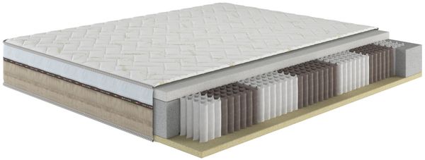 Dmora Doppelmatratze Cutler, Produkt aus Memory-Schaum, Schlafzimmermatratze, Schlafunterstützung, Made in Italy, 160x200 h25 cm, Weiß Bild 4