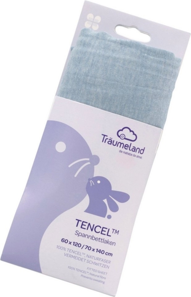Träumeland Spannbetttuch Tencel ozeanblau 60 x 120 cm + 70 x 140 cm Bild 3