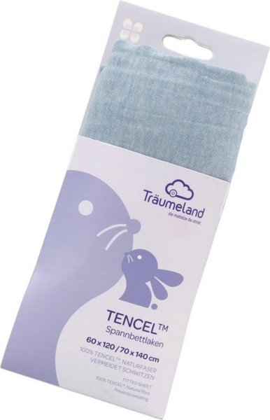 Träumeland Spannbetttuch Tencel ozeanblau 60 x 120 cm + 70 x 140 cm Bild 2