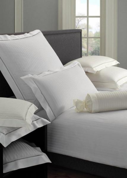 Elegante Bettwäsche White House, Mako-Satin, 2 teilig, mit unifarbenen Streifen