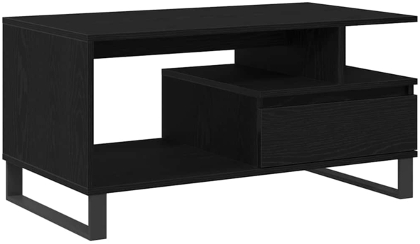 vidaXL Couchtisch Schwarz Eichen-Optik 90 x 49 x 45 cm Holzwerkstoff 862969