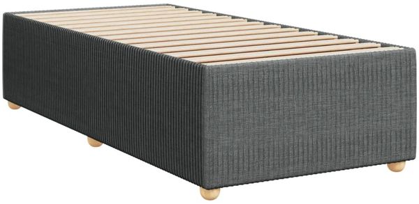 vidaXL Boxspringbett mit Matratze Dunkelgrau 90x200 cm Stoff 3294247 Bild 10