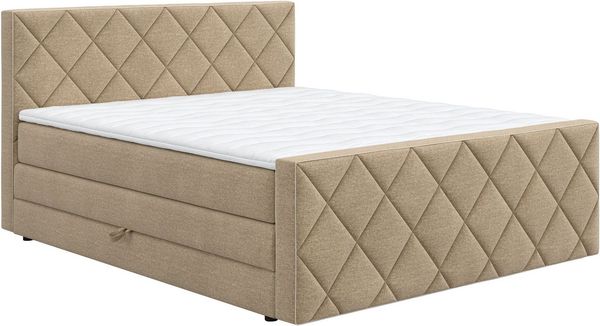 COTTA Boxspringbett Tower inkl. Bettkasten, mit Keder in abgesetzter Farbe, in verschiedenen Breiten, Härtegraden und Farben erhältlich Bild 2
