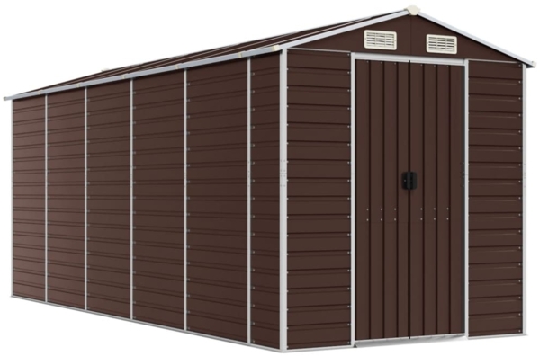 vidaXL Gartenhaus Braun 191 x 470 x 198 cm Verzinkter Stahl 3188268