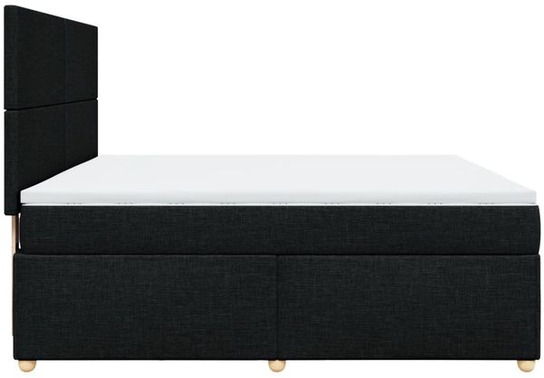 vidaXL Boxspringbett mit Matratze Schwarz 180x200 cm Stoff 3293654 Bild 6