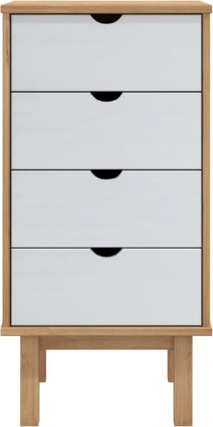 vidaXL Schubladenschrank OTTA Braun & Weiß 45x39x90 cm Massivholz 348581 Bild 6