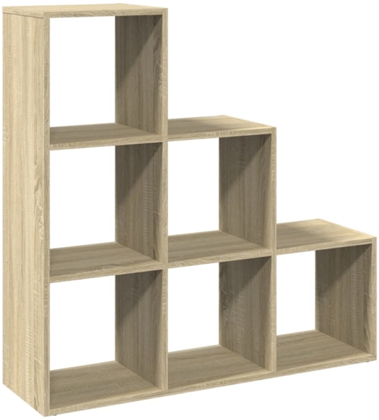 vidaXL Raumteiler-Bücherregal 3 Etagen Sonoma-Eiche 99x29x99 cm 857960