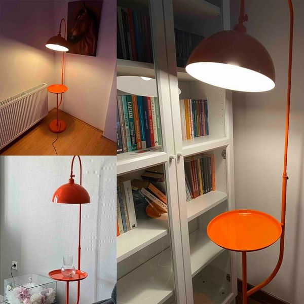 Bamyum Stehlampe Moderne Stehlampe aus Metall mit Dimmer und Ablage, ohne Leuchtmittel