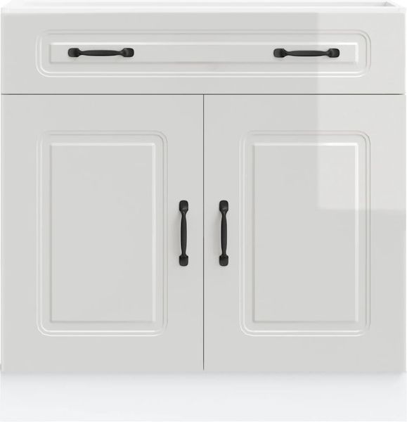 vidaXL Küchenunterschrank Kalmar Hochglanz-Weiß Holzwerkstoff 853499 Bild 4