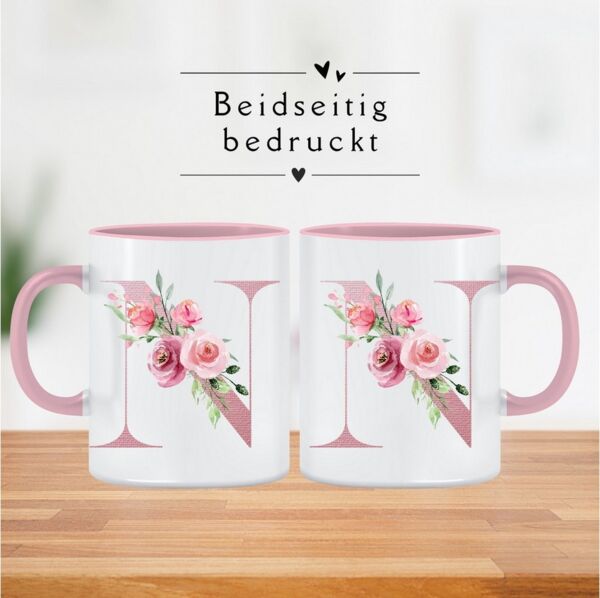 Unal Store Tasse Personalisierte Tasse mit Buchstabe von A bis Z Weihnachten Geschenke