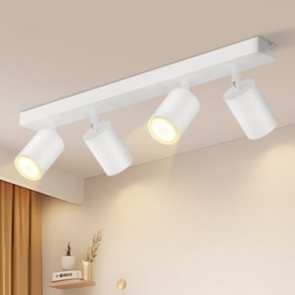 Nettlife Deckenstrahler 2/3/4/ Flammig Deckenlampe Weiss Flur GU10 Modern Deckenspot, Schwenkbar 350°, LED wechselbar, Flur Wohnzimmer Schlafzimmer Küche Bild 6