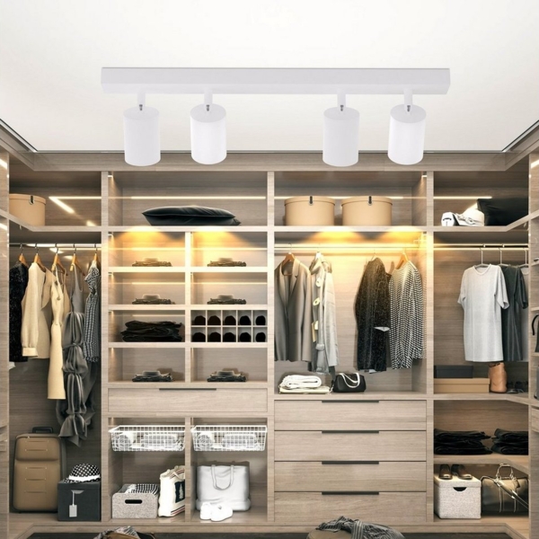 Nettlife Deckenstrahler 2/3/4/ Flammig Deckenlampe Weiss Flur GU10 Modern Deckenspot, Schwenkbar 350°, LED wechselbar, Flur Wohnzimmer Schlafzimmer Küche Bild 2