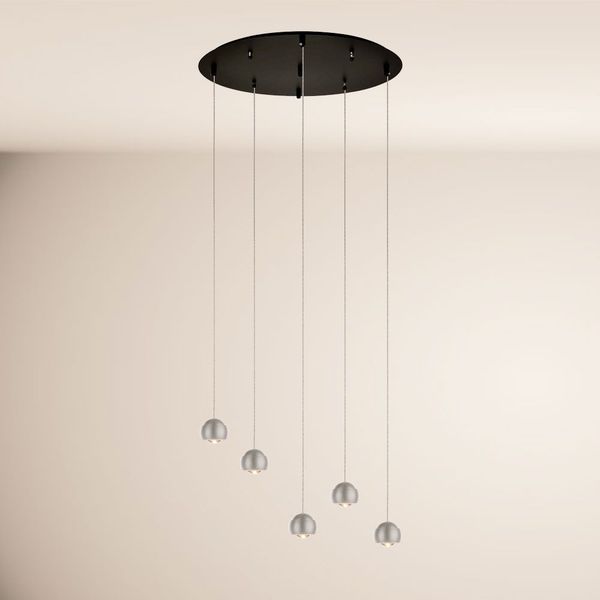 s.luce Beam LED Pendelleuchte 3- oder 5-flammig Modular Baldachin Aluminium