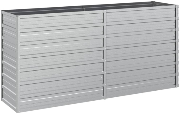 vidaXL Garten-Hochbeet 160x40x77 cm Verzinkter Stahl Silber 316894