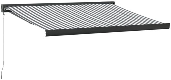 vidaXL Markise Einziehbar Anthrazit & Weiß 3,5x2,5 m Stoff & Aluminium 3216129