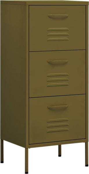 vidaXL Lagerschrank Olivgrün 42,5x35x101,5 cm Stahl