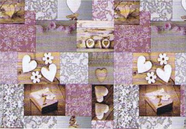 Wachstuch Tischdecke abwischbar Vliesrücken 140 cm breit individuelle Längen ca. 140x360 cm Design VENLA