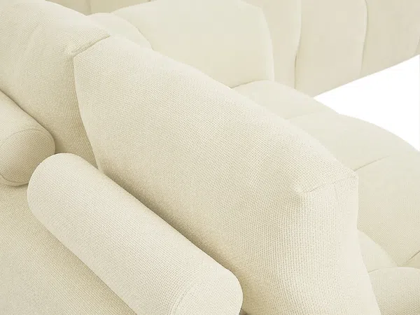 Vente-unique - BERENIA Couchgarnitur Stoff Beige - B 105 cm x H 81 cm x L 168 cm196 cm Bild 7