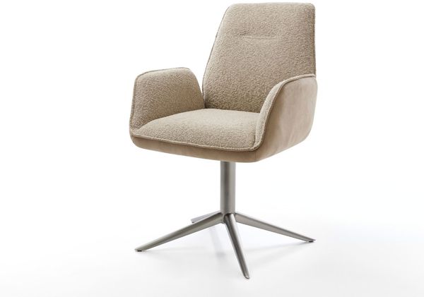 Drehstuhl Zoa-Flex Materialmix Schlamm Fußkreuz Graphit 360° drehbar Wippfunktion Taschenfederkern