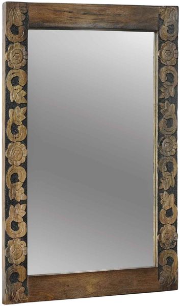 vidaXL Wandspiegel Walnussbraun 70 x 50 cm Holzwerkstoff und Glas 4018363