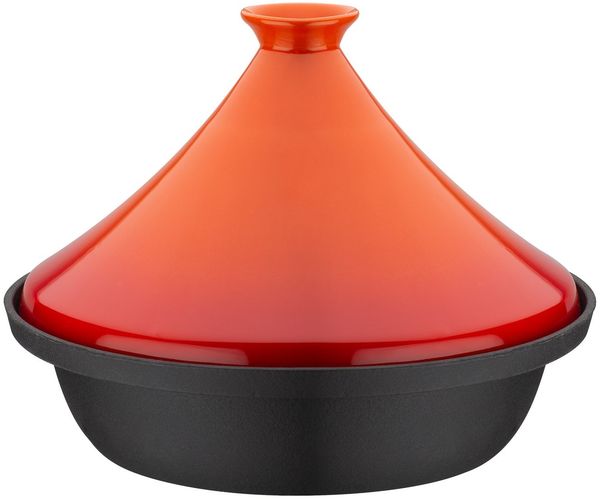 GSW Schmortopf Shadow, Gusseisen, Keramik (1-tlg), Orientalische Tajine aus Gusseisen für die schonende Zubereitung