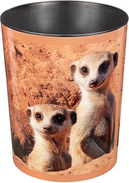 Läufer Papierkorb Motivposter 13 Liter Erdmännchen
