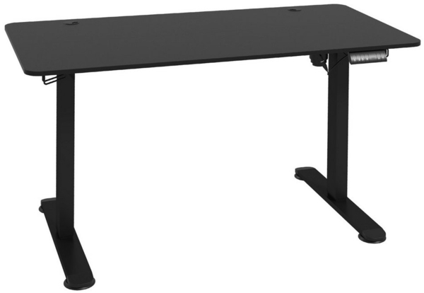 Vinsetto Schreibtisch Höhenverstellbares Stehpult mit 2 Haken, elektrisch (Laptoptisch, 1-St, Computertisch), für Wohnzimmer, Arbeitszimmer, Schwarz Bild 1