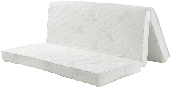 Vente-unique - FIESTA Matratze Stoff Weiß - B 140 cm x H 12 cm x L 190 cm