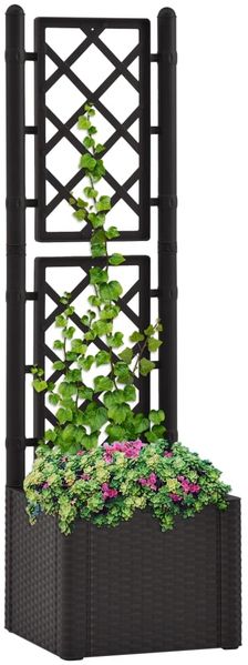 vidaXL Garten-Hochbeet mit Spalier Selbstbewässerungssystem Anthrazit 313965