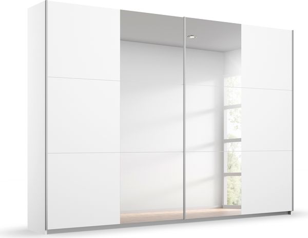 rauch Kleiderschrank; Schwebetürenschrank KRONACH, 2-türig, 2 Spiegeltüren, Alpinweiß, 261 x 210 x 59xcm Bild 3